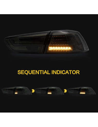 Luces Traseras VLAND Ahumadas para Mitsubishi Lancer EVO X 2008-2020