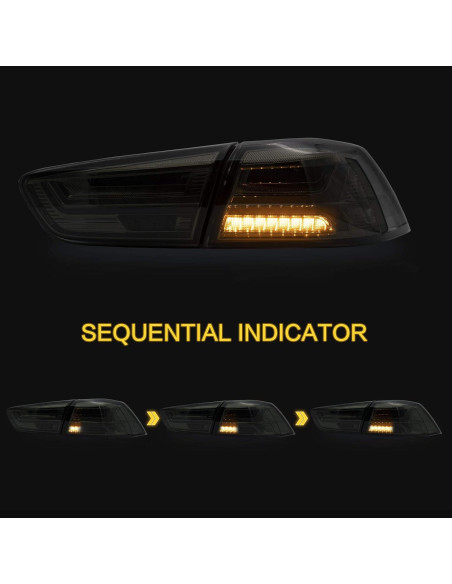 Luces Traseras VLAND Ahumadas para Mitsubishi Lancer EVO X 2008-2020