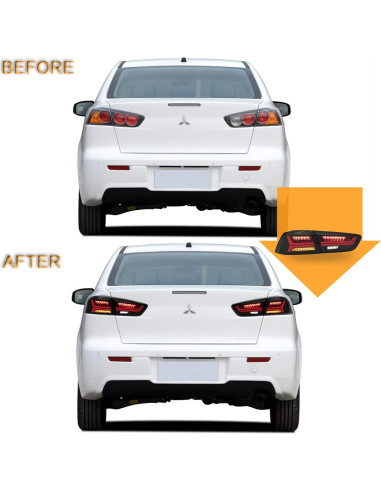 Luces Traseras VLAND Ahumadas para Mitsubishi Lancer EVO X 2008-2020