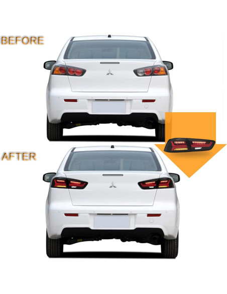 Luces Traseras VLAND Ahumadas para Mitsubishi Lancer EVO X 2008-2020