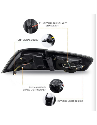 Luces Traseras VLAND Ahumadas para Mitsubishi Lancer EVO X 2008-2020