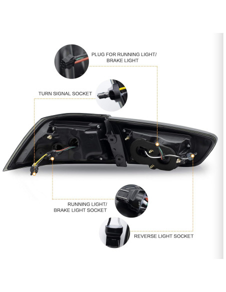 Luces Traseras VLAND Ahumadas para Mitsubishi Lancer EVO X 2008-2020