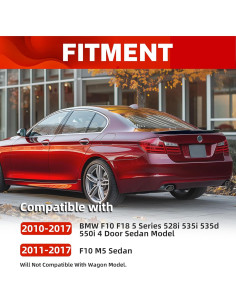 Spoiler Duckbill BMW F10 F18 5 Series 2010-2017 Fibra Carbono 2