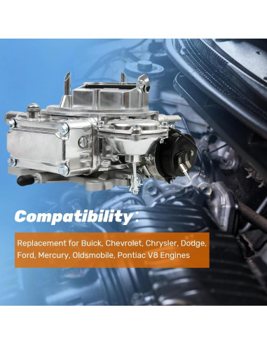 Carburador Genérico 0-80457S 600 CFM 4 Barriles Choke Eléctrico
