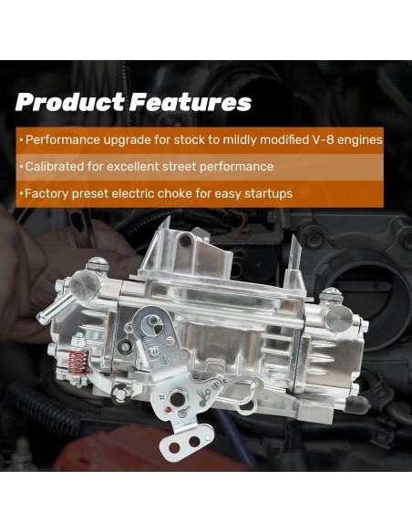 Carburador Genérico 0-80457S 600 CFM 4 Barriles Choke Eléctrico