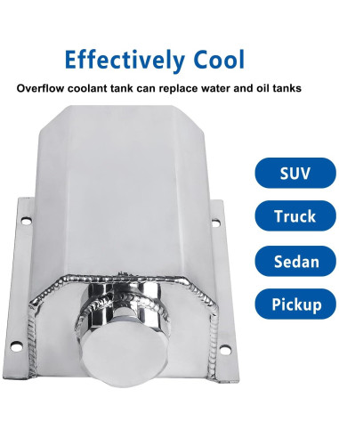 Tanque de Expansión de Refrigerante LokoCar 2L Aluminio Plateado
