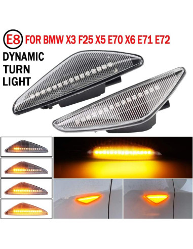 Lámpara de Señal de Giro LED Kakulkomen para BMW X3 X5 X6