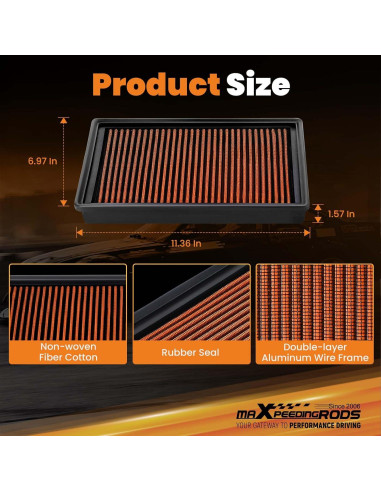 Filtro de Aire Lavable maXpeedingrods para Audi y VW 2013-2021