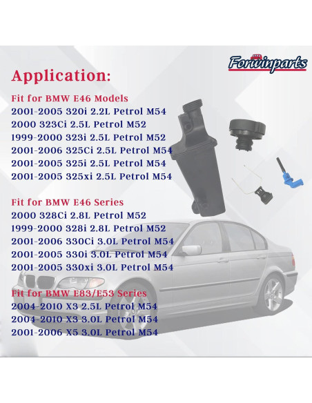 Tanque de Expansión con Tapa y Sensor BMW E46 E83 17117573781