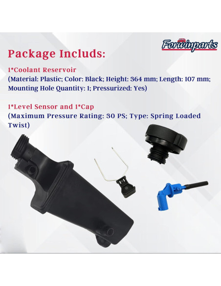 Tanque de Expansión con Tapa y Sensor BMW E46 E83 17117573781