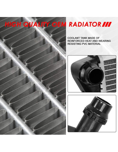 Radiador Auto Dynasty 1 Fila Aluminio para Audi A3 S3 TT