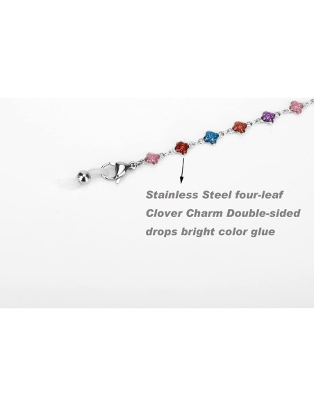 Cadena de Gafas de Acero Inoxidable Hecha a Mano 75 cm