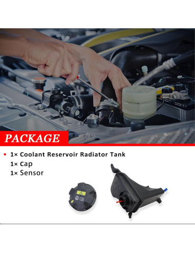 Tanque de Refrigerante YINAVAGAD 17137567462 para BMW