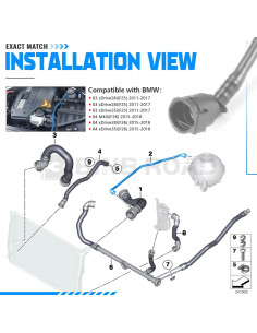 Manguera de Refrigerante BMW 17128651298 X3 X4 2011-2018 2