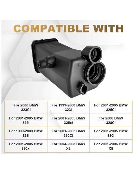 Tanque de Refrigerante PartsFlow con Tapa para BMW 1999-2010