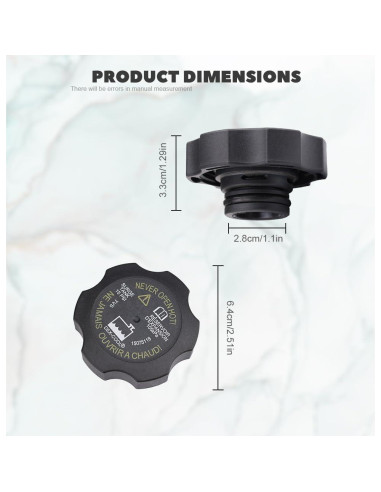 Tapa de Radiador Middrivr para Chevy y Buick - ABS 15075118