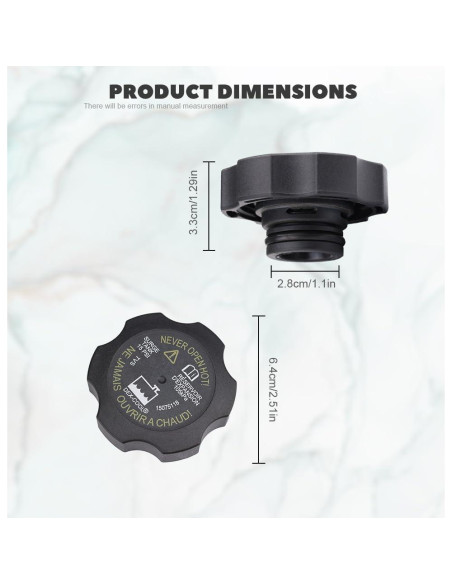 Tapa de Radiador Middrivr para Chevy y Buick - ABS 15075118