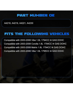 Kit de Montaje Motor y Transmisión Manual YOMALL 4Pcs Corolla 2003-2008 2