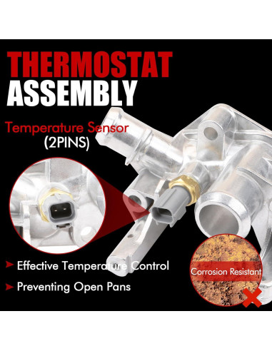 Conjunto Termostato Refrigerante MITZONE Aluminio Ford Fiesta 2011-2019