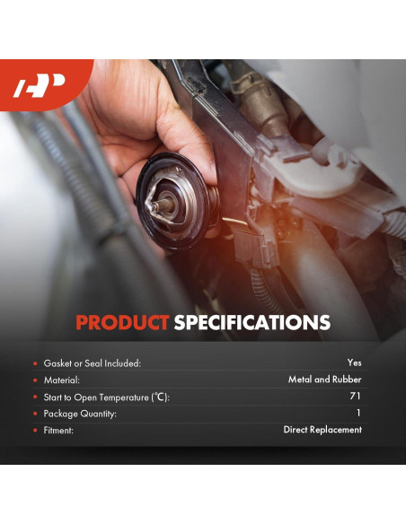Termostato de Refrigerante A-Premium para Ford y Más