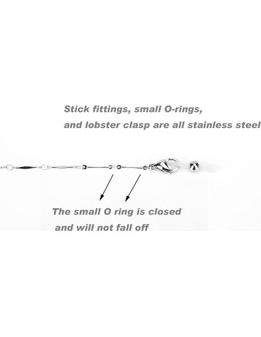 Cadena de Gafas Acero Inoxidable Hecha a Mano 74.93 cm