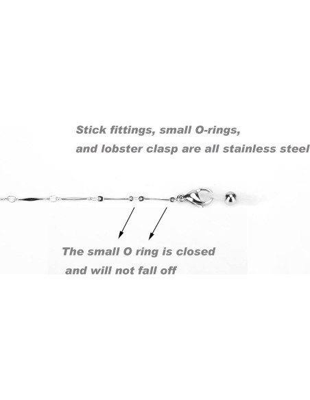 Cadena de Gafas Acero Inoxidable Hecha a Mano 74.93 cm