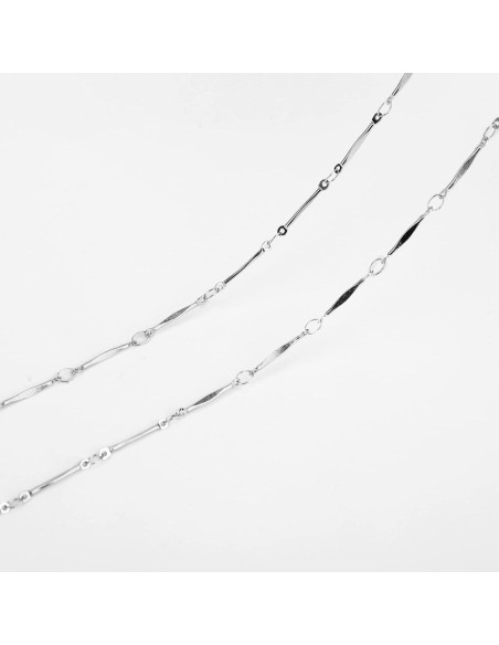 Cadena de Gafas Acero Inoxidable Hecha a Mano 74.93 cm