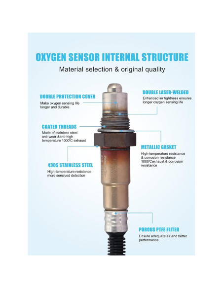 Sensor de Oxígeno Descendente TAUTOY 250-25112 para Audi y VW
