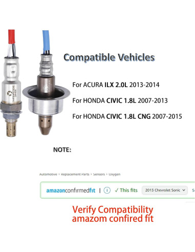 MANATEE Juego Sensor de Oxígeno O2 Honda Civic 1.8L 2006-2015