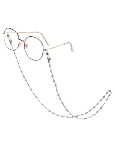 Cadena de Gafas de Acero Inoxidable con Perlas 74.93 cm