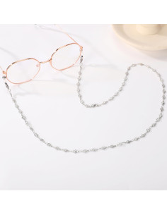 Cadena de Gafas de Acero Inoxidable con Perlas 74.93 cm 2