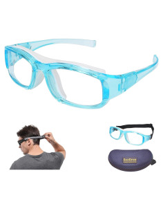 Gafas Deportivas TR90 Azul Claro con Correa Ajustable