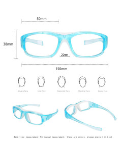 Gafas Deportivas TR90 Azul Claro con Correa Ajustable 2