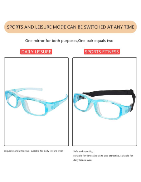 Gafas Deportivas TR90 Azul Claro con Correa Ajustable