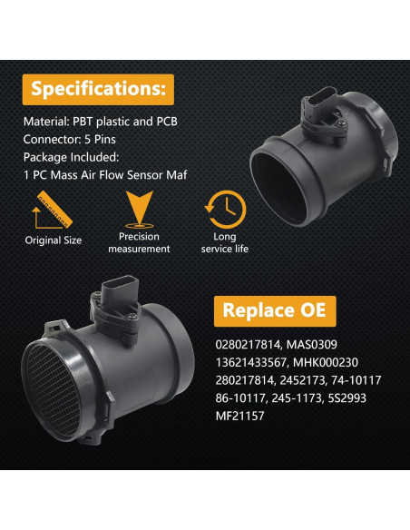 Sensor de Flujo de Aire Masivo Yezoauto HNA178 para BMW y Land Rover