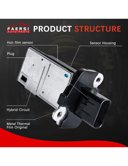 Sensor de Flujo de Aire Masivo FAERSI 3L3Z12B579A para Ford