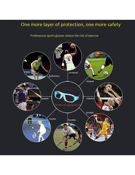 Gafas Deportivas TR90 Azul Claro con Correa Ajustable