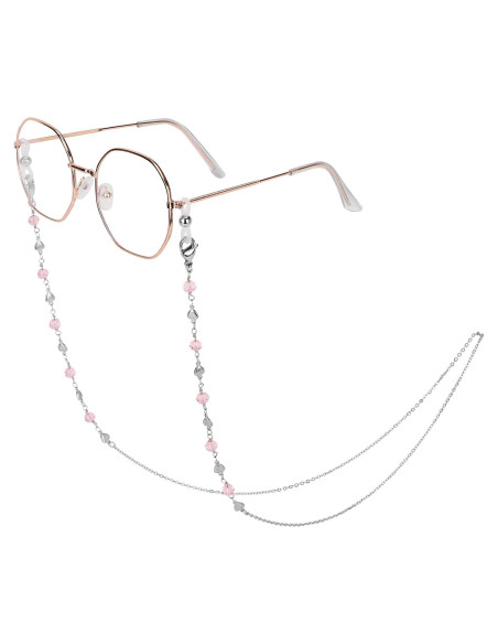 Cadena de Gafas de Acero Inoxidable Plateado 74.93 cm