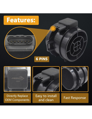 Sensor de Flujo de Aire Masivo Yezoauto HNA308 para BMW