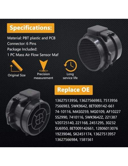 Sensor de Flujo de Aire Masivo Yezoauto HNA308 para BMW