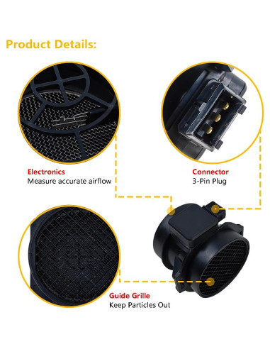 Sensor de Flujo de Aire Masivo MAF LLNSEAUTO Compatible BMW y Hyundai