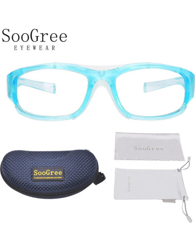 Gafas Deportivas TR90 Azul Claro con Correa Ajustable