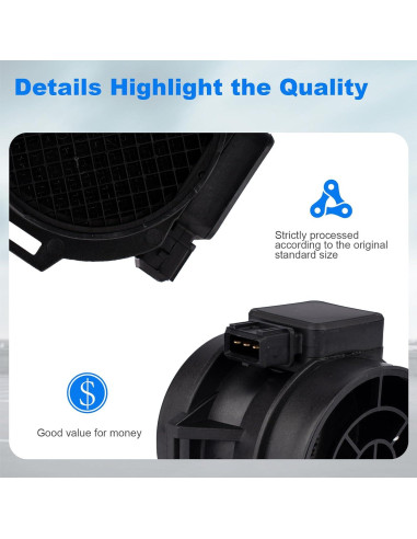 Sensor de Flujo de Aire MAF Yeoflagtrade 13621432356 Compatible BMW