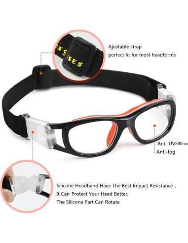 Gafas de seguridad deportivas PELLOR para niños 8-14 años