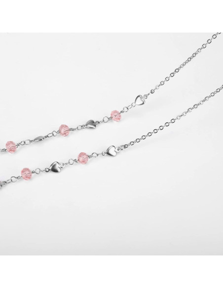 Cadena de Gafas de Acero Inoxidable Plateado 74.93 cm