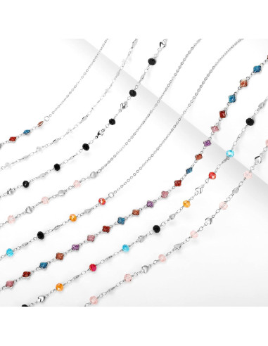 Cadena de Gafas de Acero Inoxidable Plateado 74.93 cm