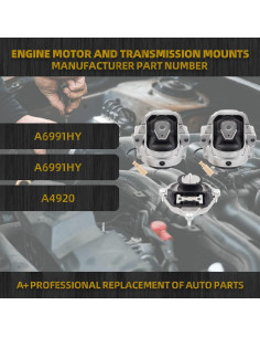 Juego de Soportes de Motor Dasbecan 3 Piezas Audi A4 A5 2008-2017 2
