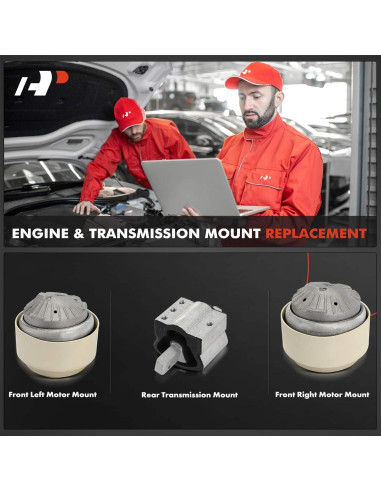 Juego de 3 Soportes de Motor A-Premium para Mercedes-Benz