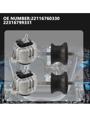 Kit de Montaje Motor Transmisión MUNIK 4PCS BMW 2005-2015
