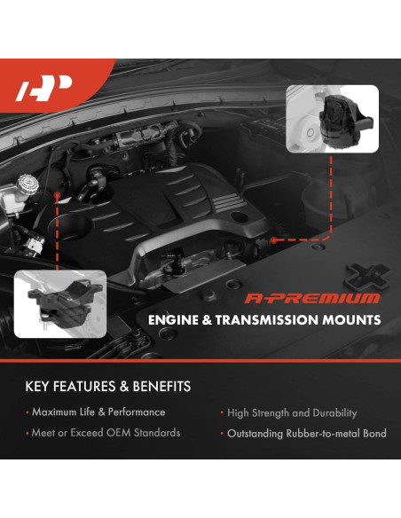 Soporte de Motor y Transmisión A-Premium para Toyota Highlander 2008-2013 V6 3.5L